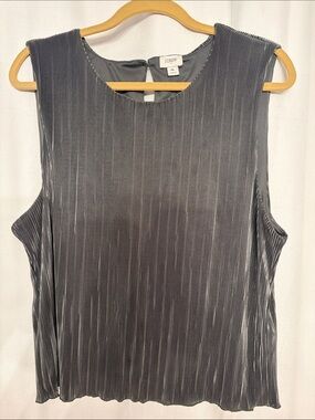 J. Crew Olive Green Pleated Sleeveless Tank